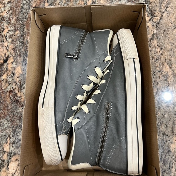 Converse X John Varvatos Zip Around Gray/Cream Leather HiTop Sneaker Men… - Picture 11 of 13